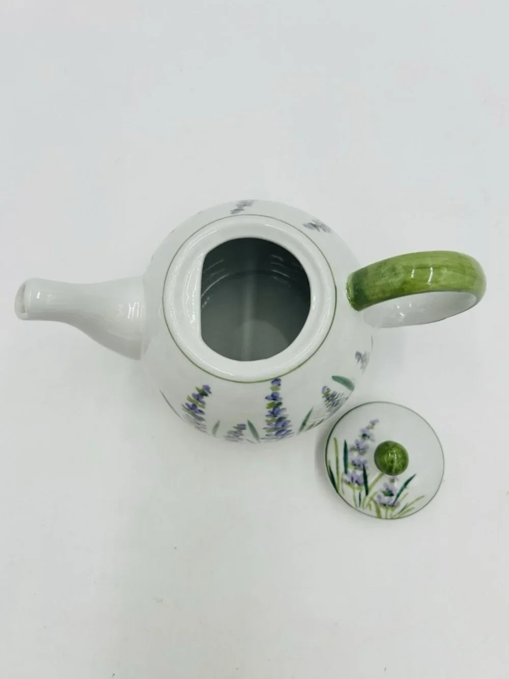 Andrea by Sadek Lavendar Stackable Tea for One Set Teapot Teacup Saucer